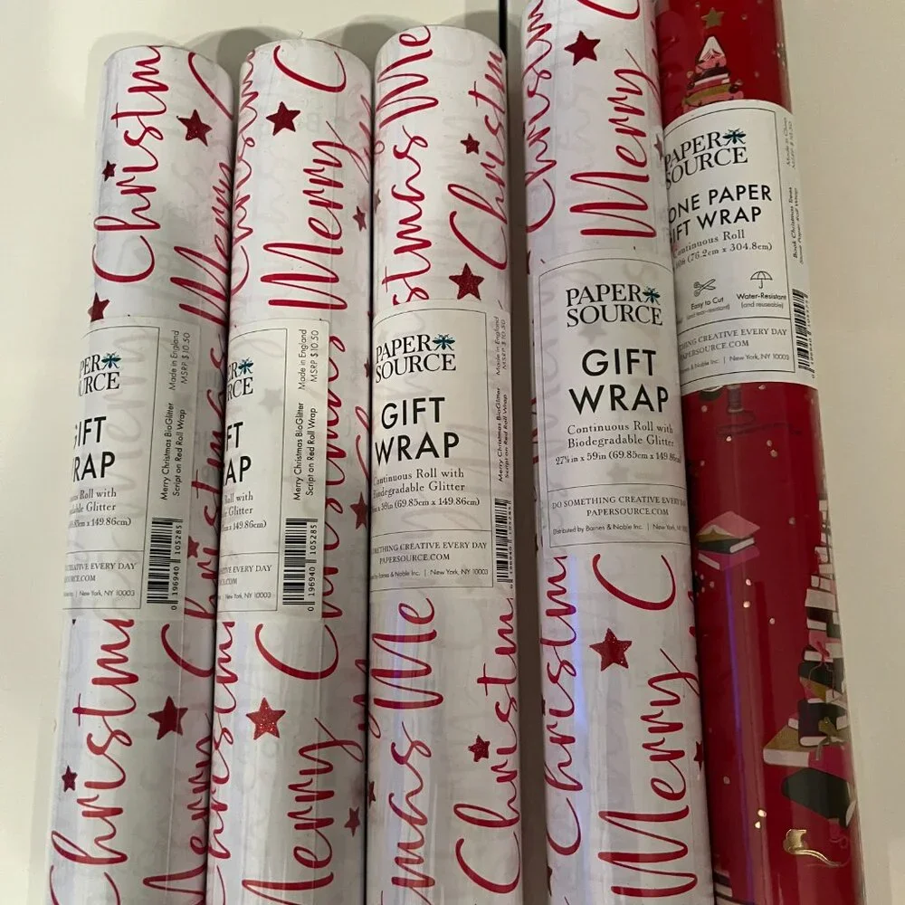 Christmas Wrapping Paper Bundle by Paper Source – 5 Rolls 🎄‎ (new) (hol/x)